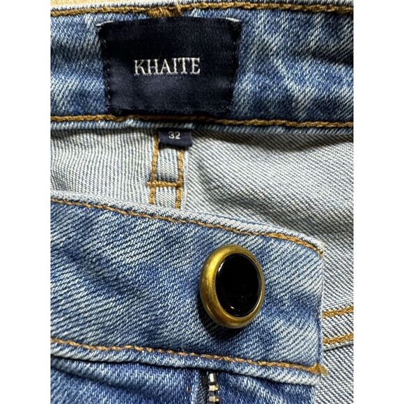 Khaite The Vivian High Rise Modern Bootcut Jeans in Blue Cotton size 32 $400 - Picture 6 of 9